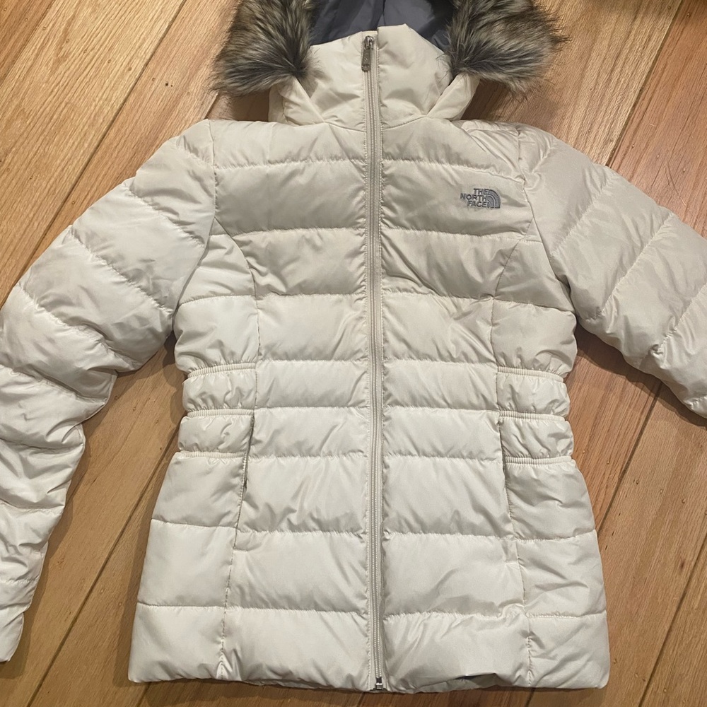 North face vintage white gotham jacket NWT